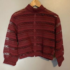 Gracia Lace Mock Neck Top